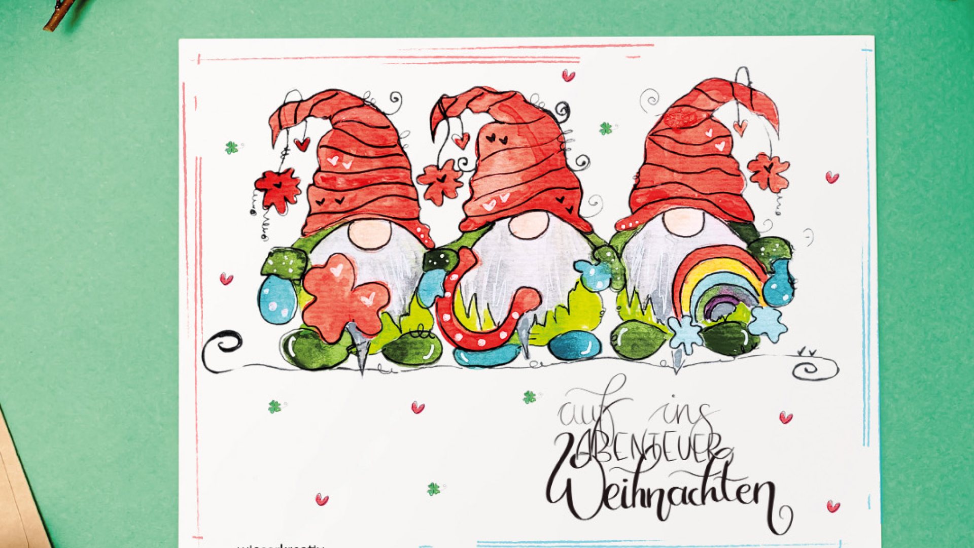 Hangemachte Grüße für die schönste Zeit des Jahres